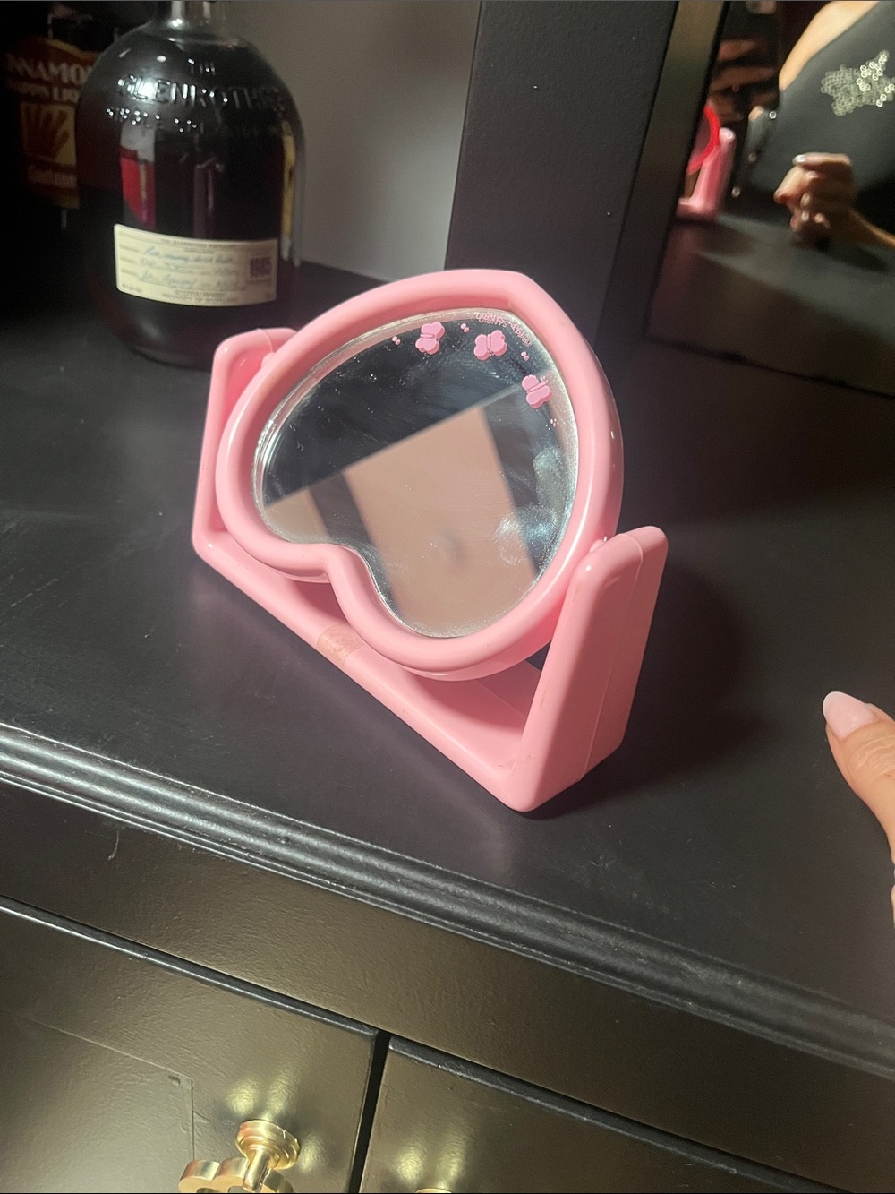 Vintage Sanrio Pink Heart-Shaped Vanity Mirror 1989 - Picture 8 of 9